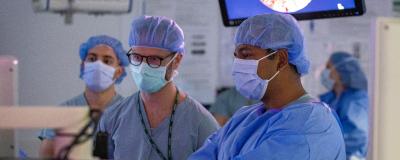 Neurosurgeon Stephan Munich, MD, in the operating room