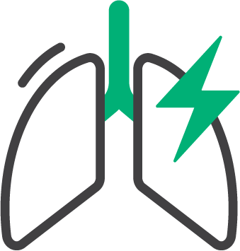 Breathing issues symptoms graphic