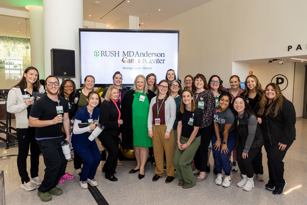 In April 2024, Rush Cancer Center formed a partnership with MD Anderson Cancer Center, offering oncology nurses the opportunity to collaborate with the nation’s top-ranked cancer center.