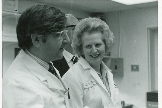 Michael Huckman, MD, and Margaret Thatcher