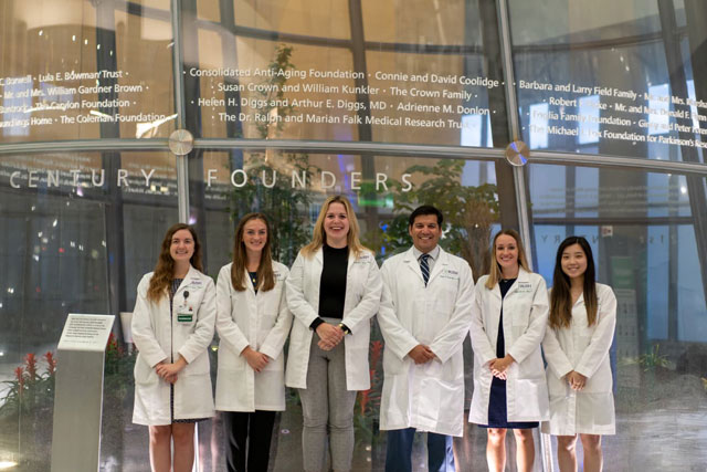 PGY2 class of 2023-2024: Andrea, Maggie, Katie, Ben, Gillian, and Evelyn
