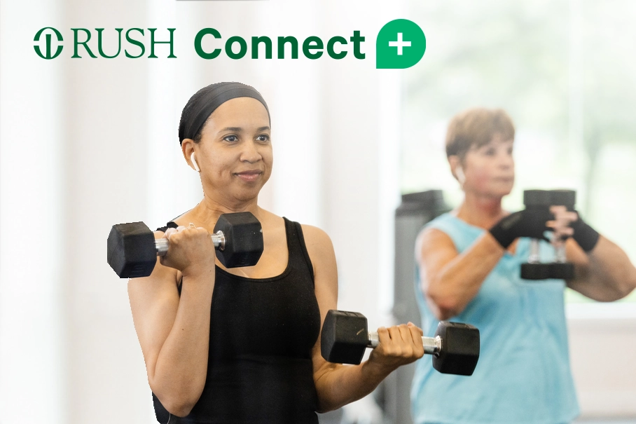 Women lifting weights