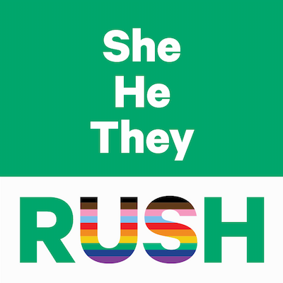 Rush pride graphic