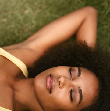 A woman sleeping