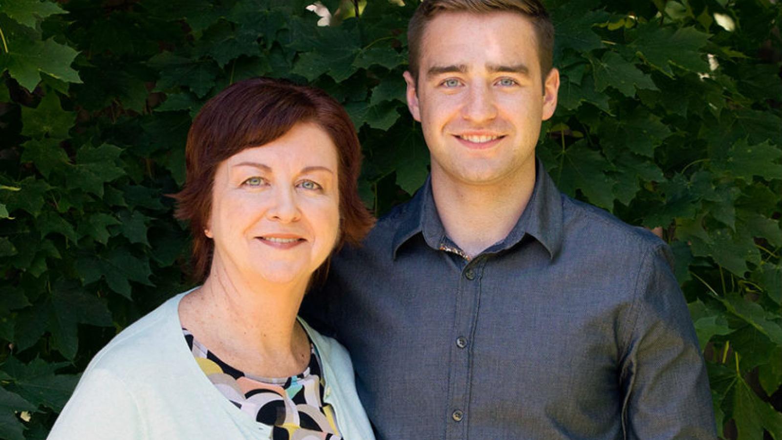 Mother and teenage son