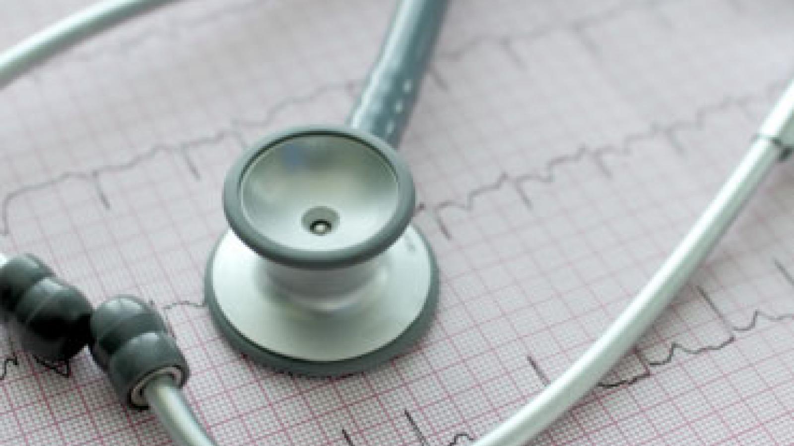 Stethoscope with ECG chart