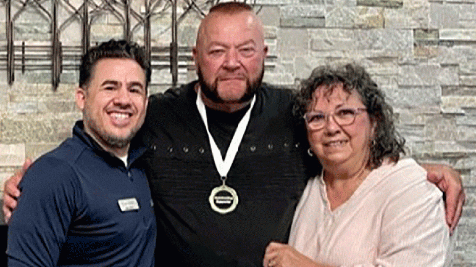 Omar Ramos with Outstanding Supporter Robert Halstead and his wife, Martha