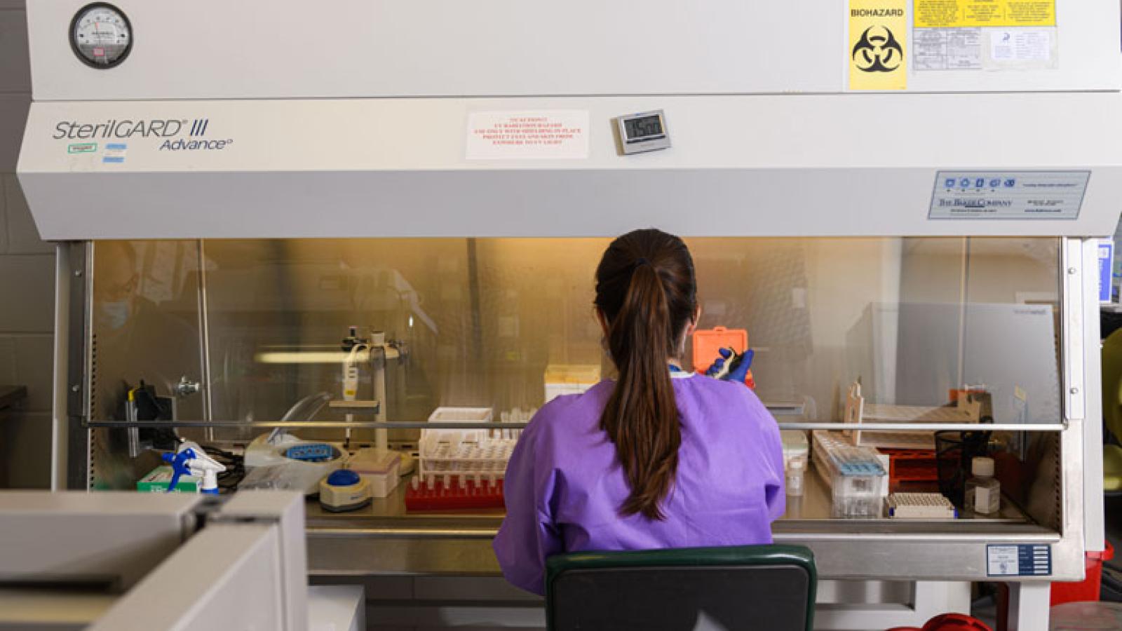 Technician working in lab