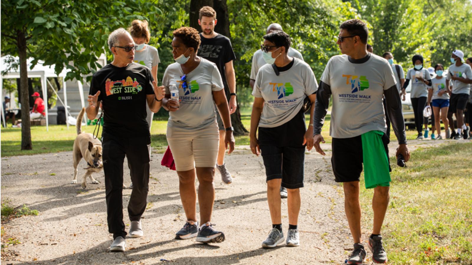 People walking at Garfield Park