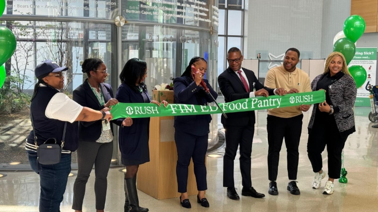 Ribbon cutting ceremony for the emergency department food pantry 