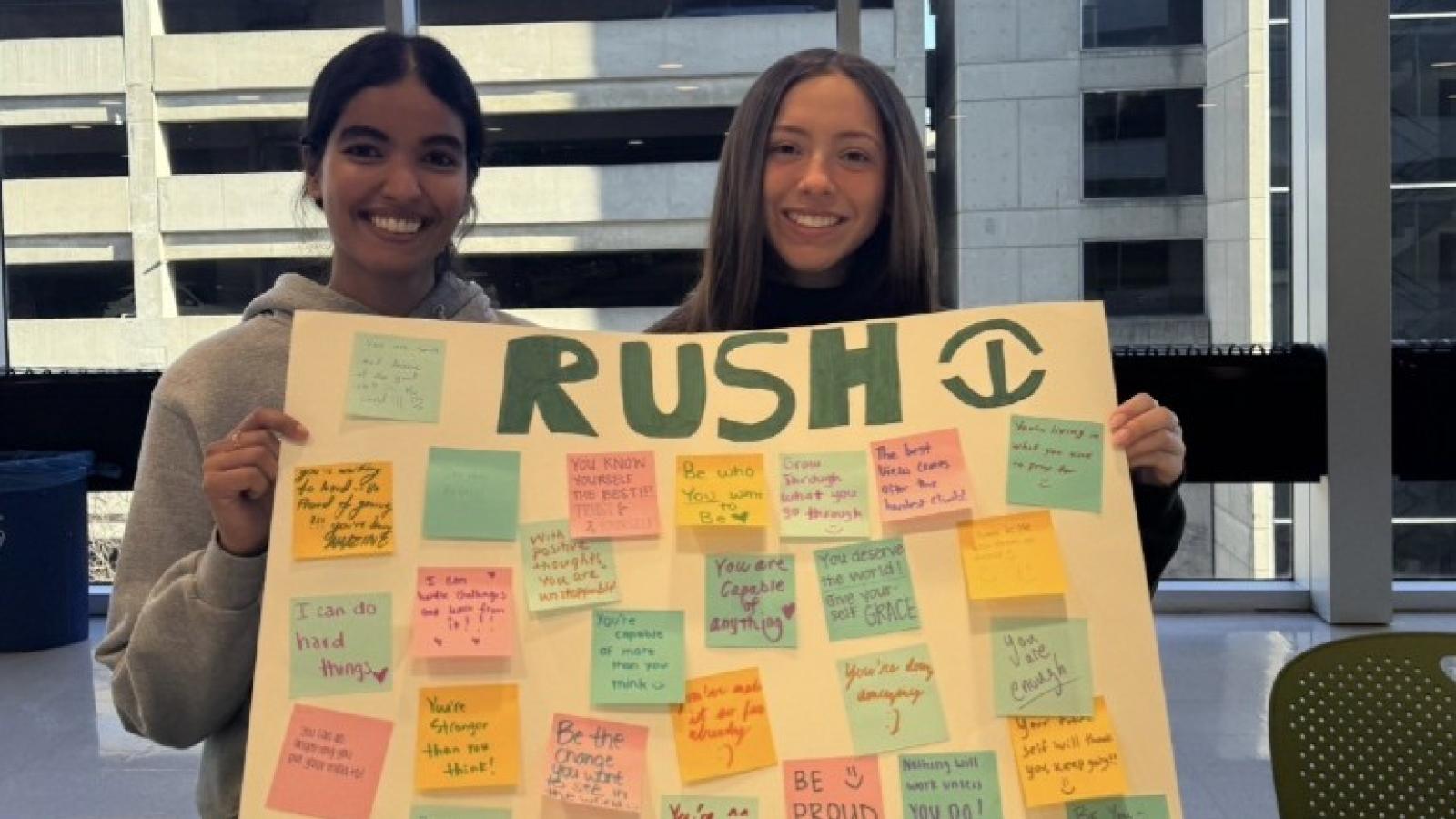Kendall Kobe and Richa Sharma share messages of gratitude to the Rush Community.