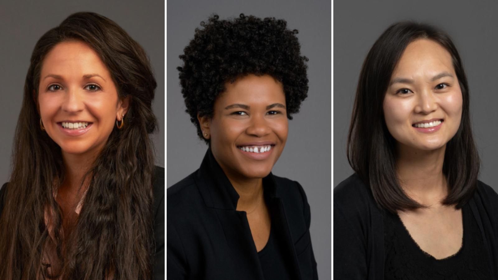 From left to right: Kirsten A. Dickins, PhD, AM, Rachel L. Boutté, PhD, MDiv, and Esther Lee, MD, MPH