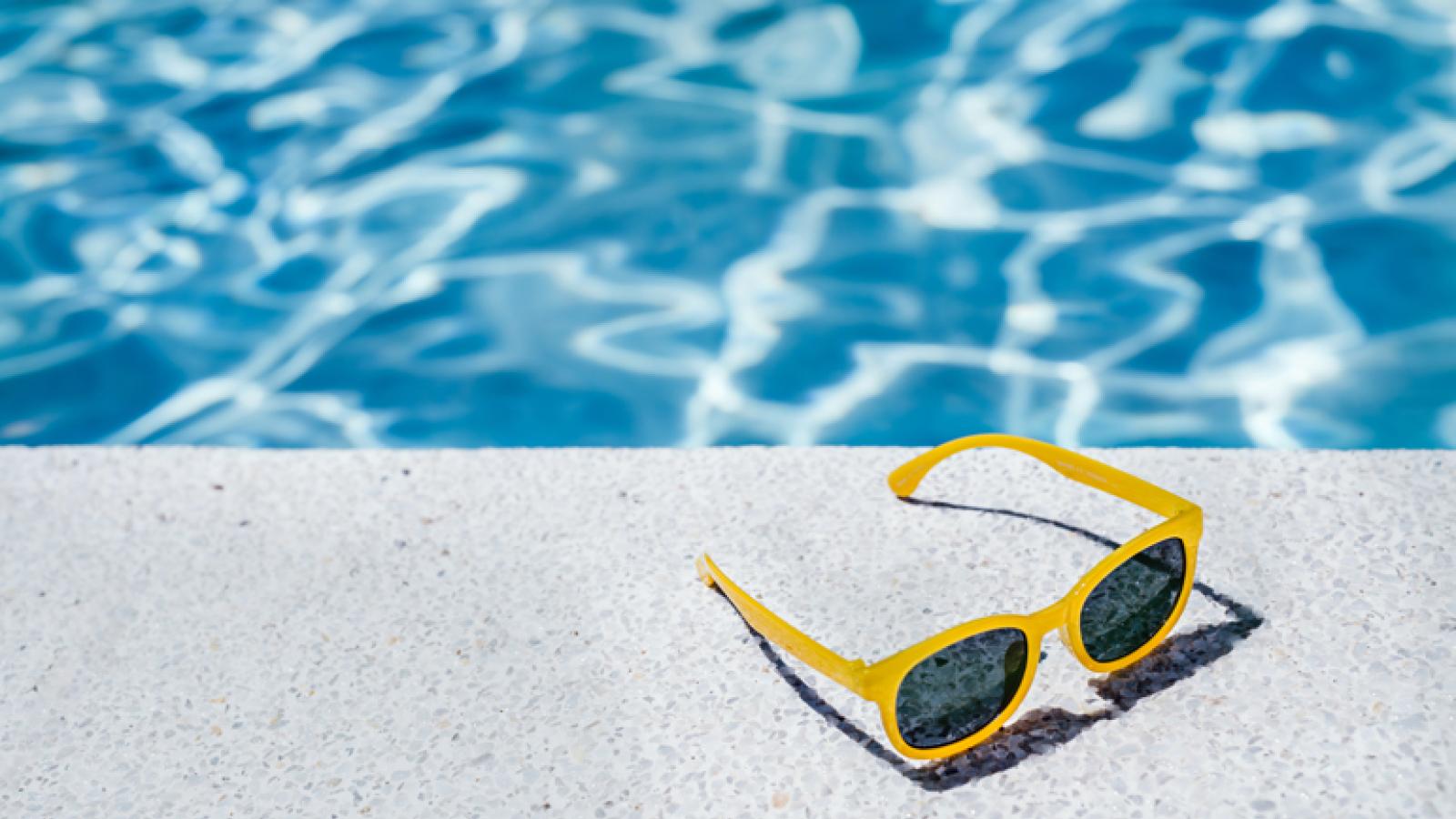 Sunglasses poolside