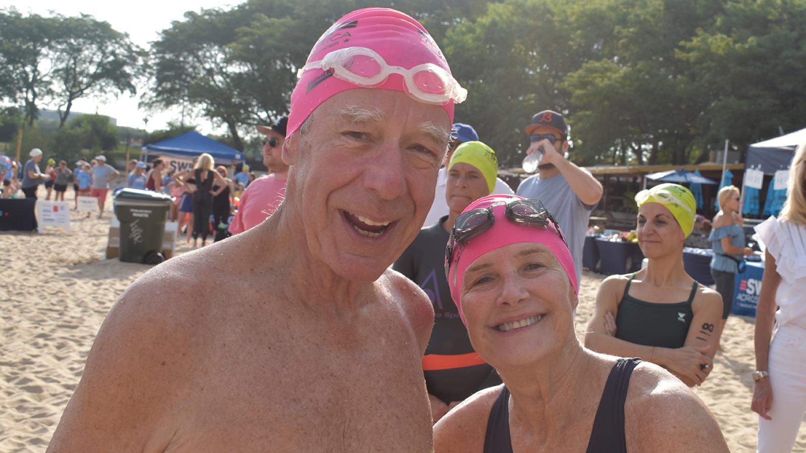 Steve Schlegel poses for a photo with a friend