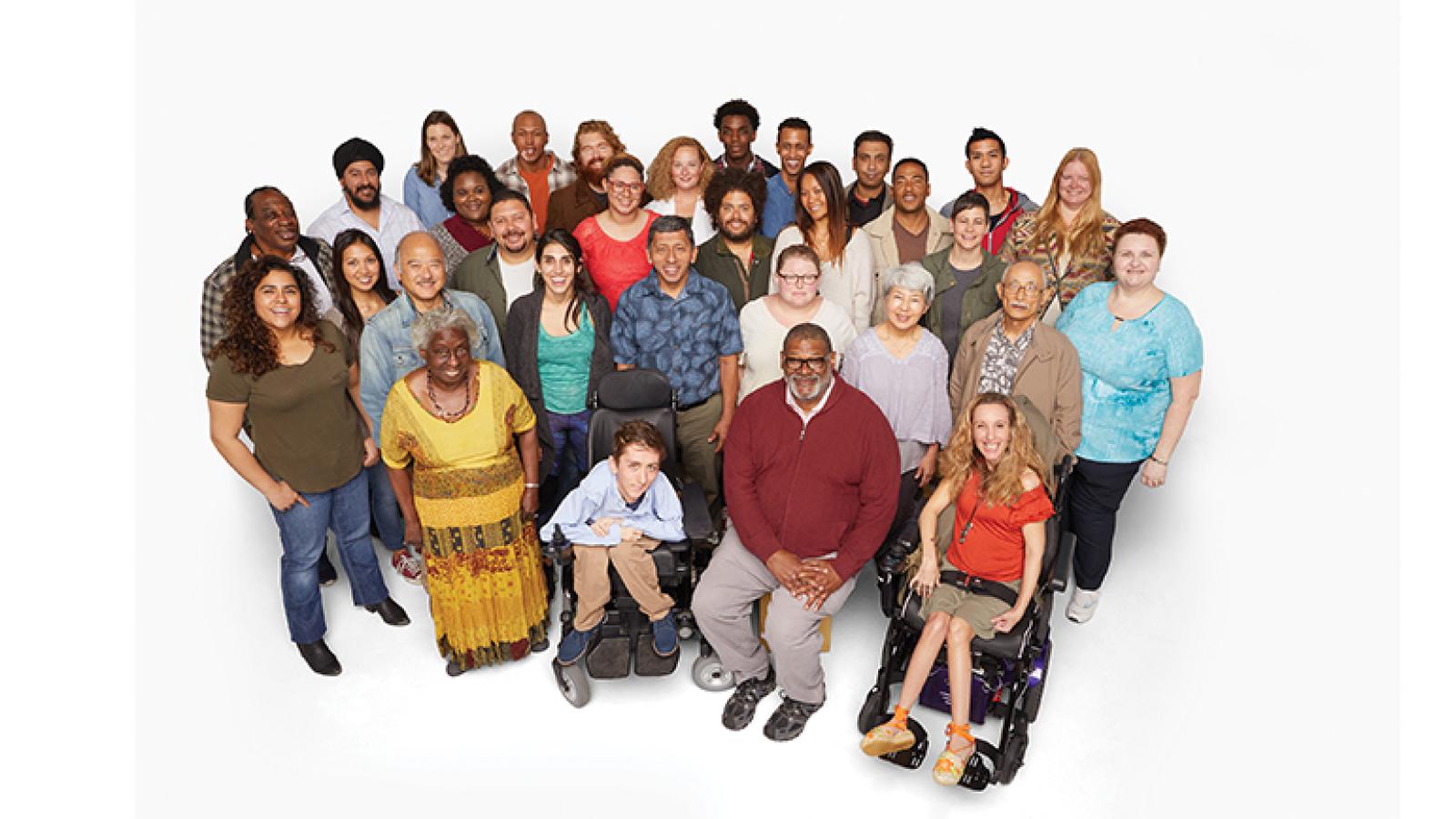 A diverse group of people representing All of Us