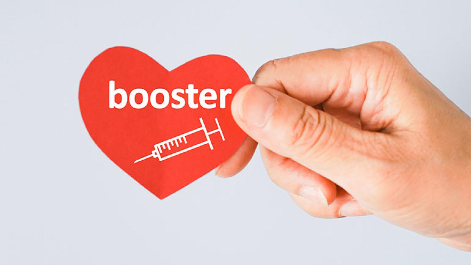 Heart with booster lettering