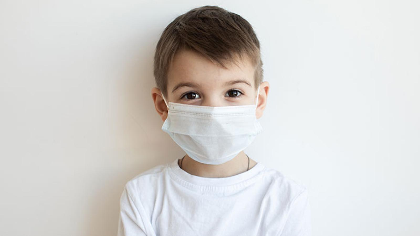Boy wearing mask