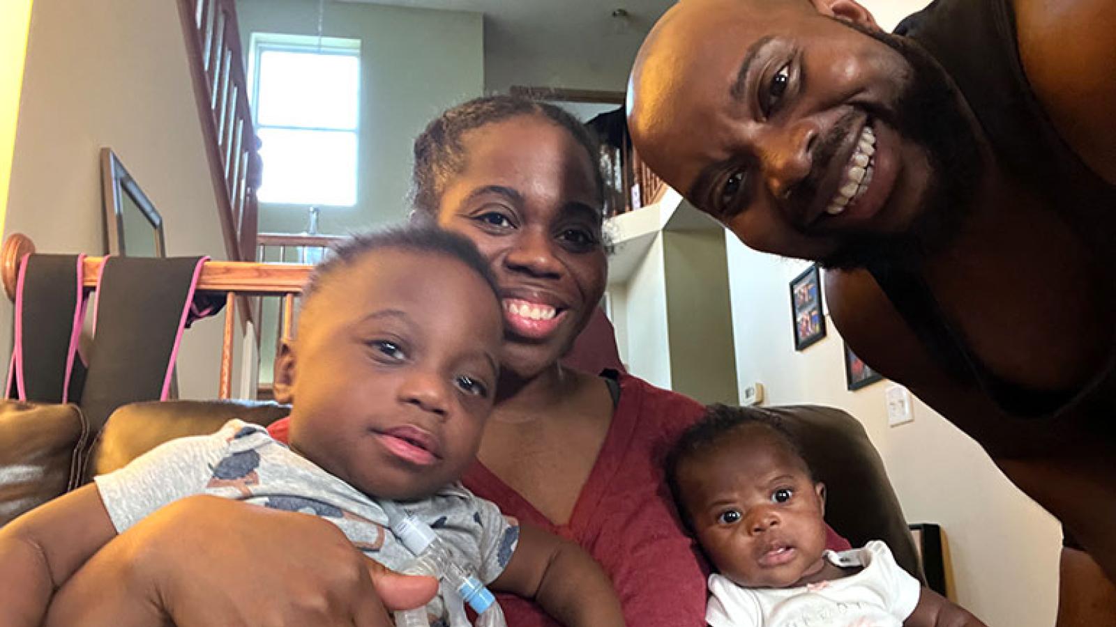 Carl Lambert with his family