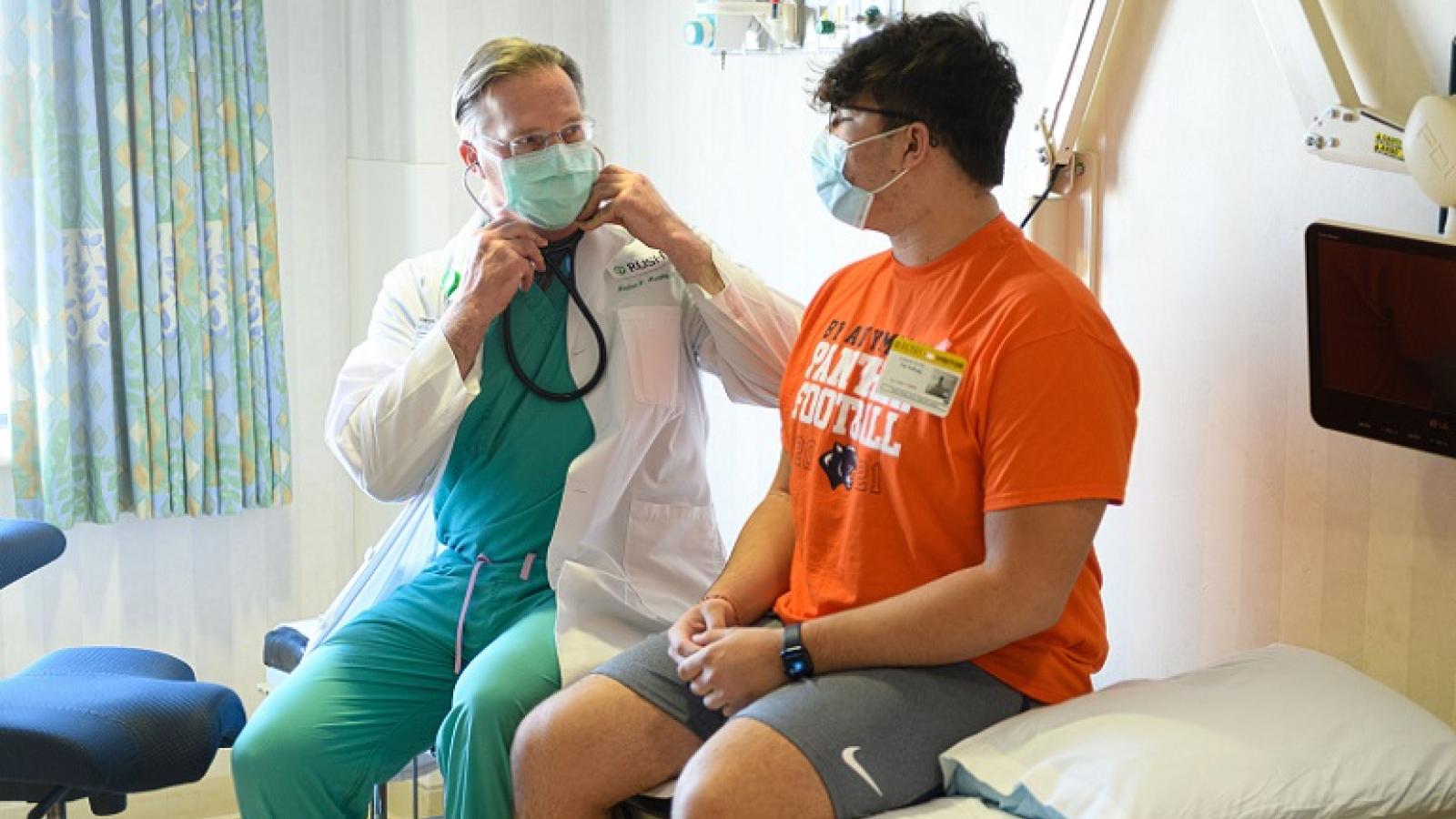 Dr. Joshua Murphy and patient Carson Cathey