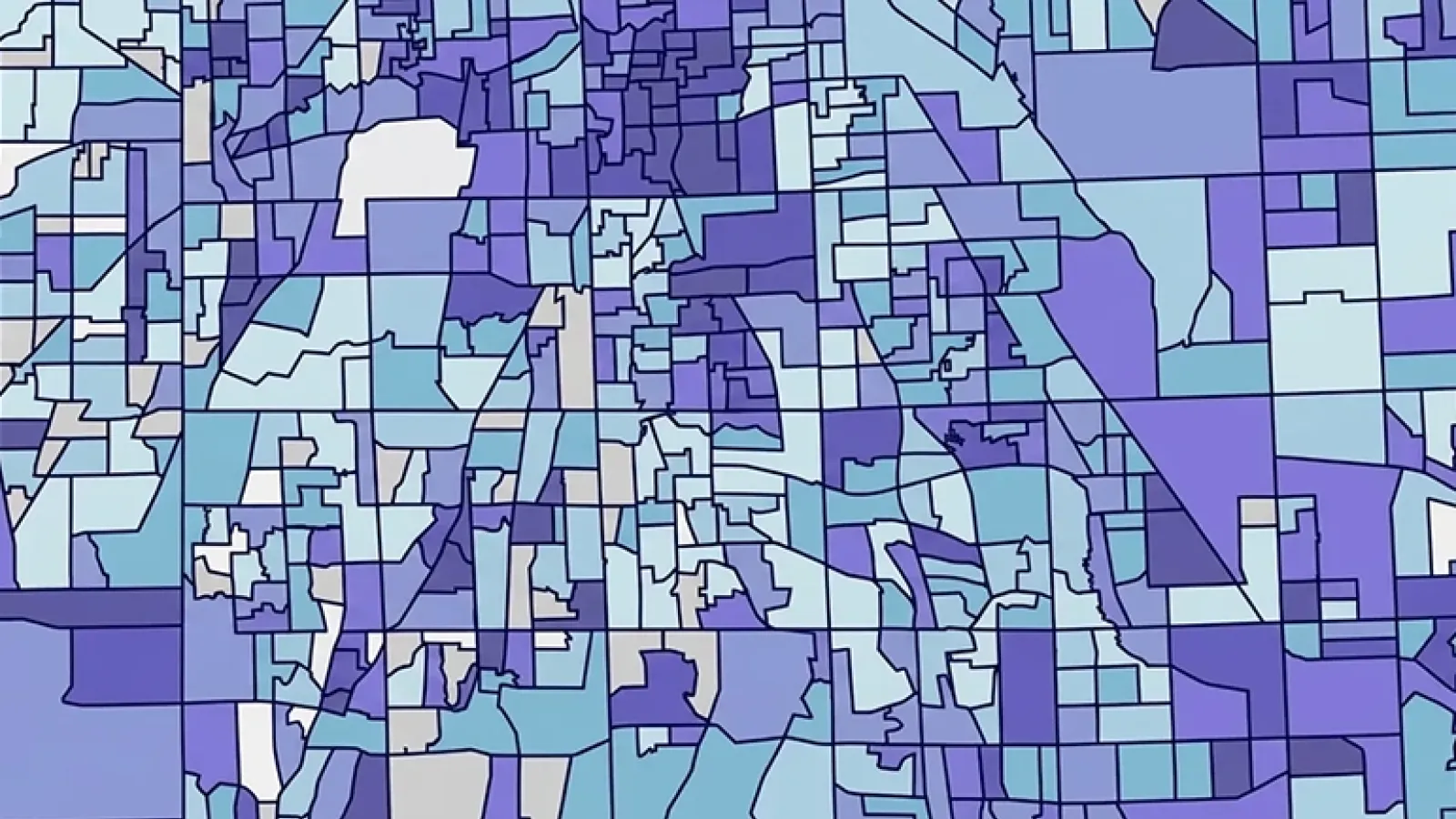 Colorful section of Chicago Health Map