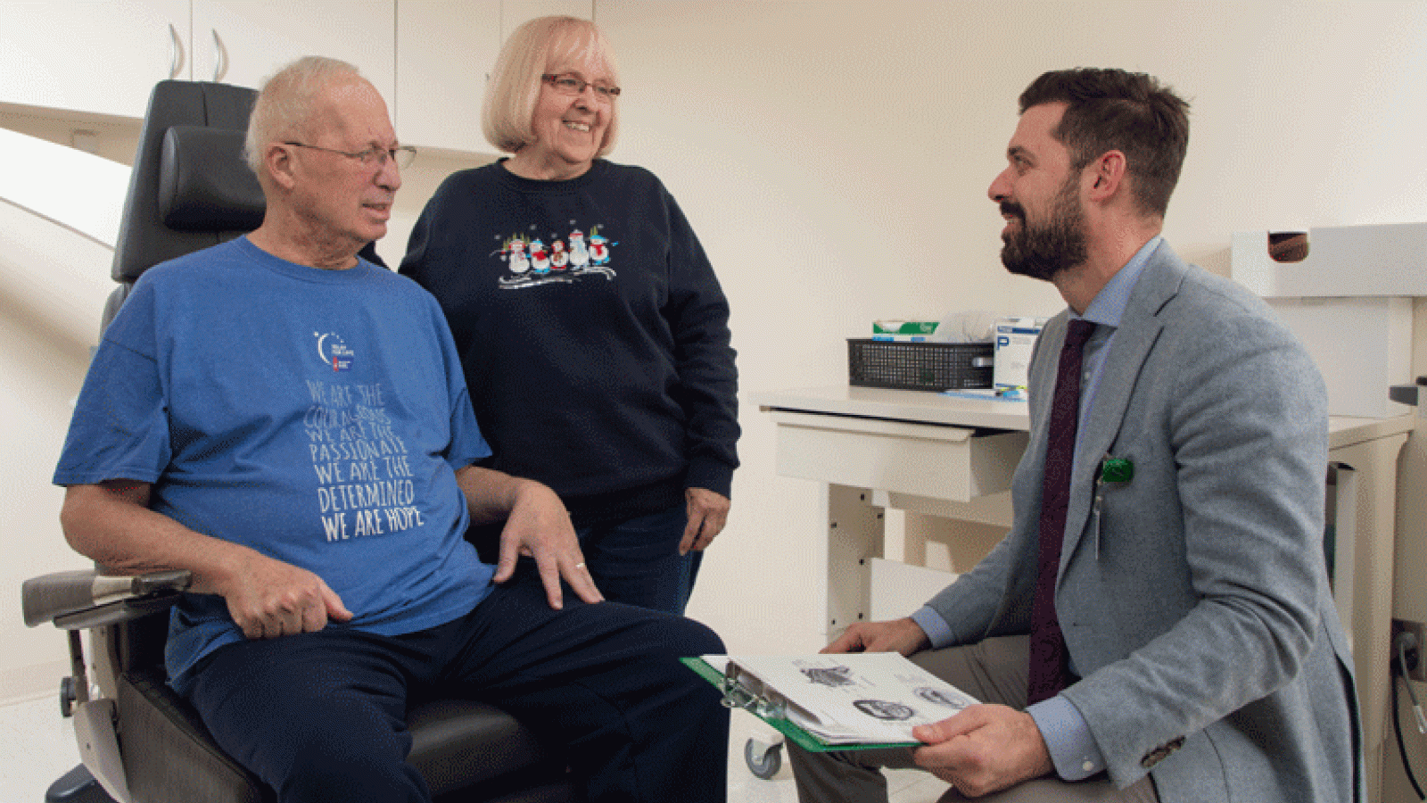 Rush Patient Donald Billiet, His Wife, Linda, and ENT Surgeon Pete Papagiannopolous
