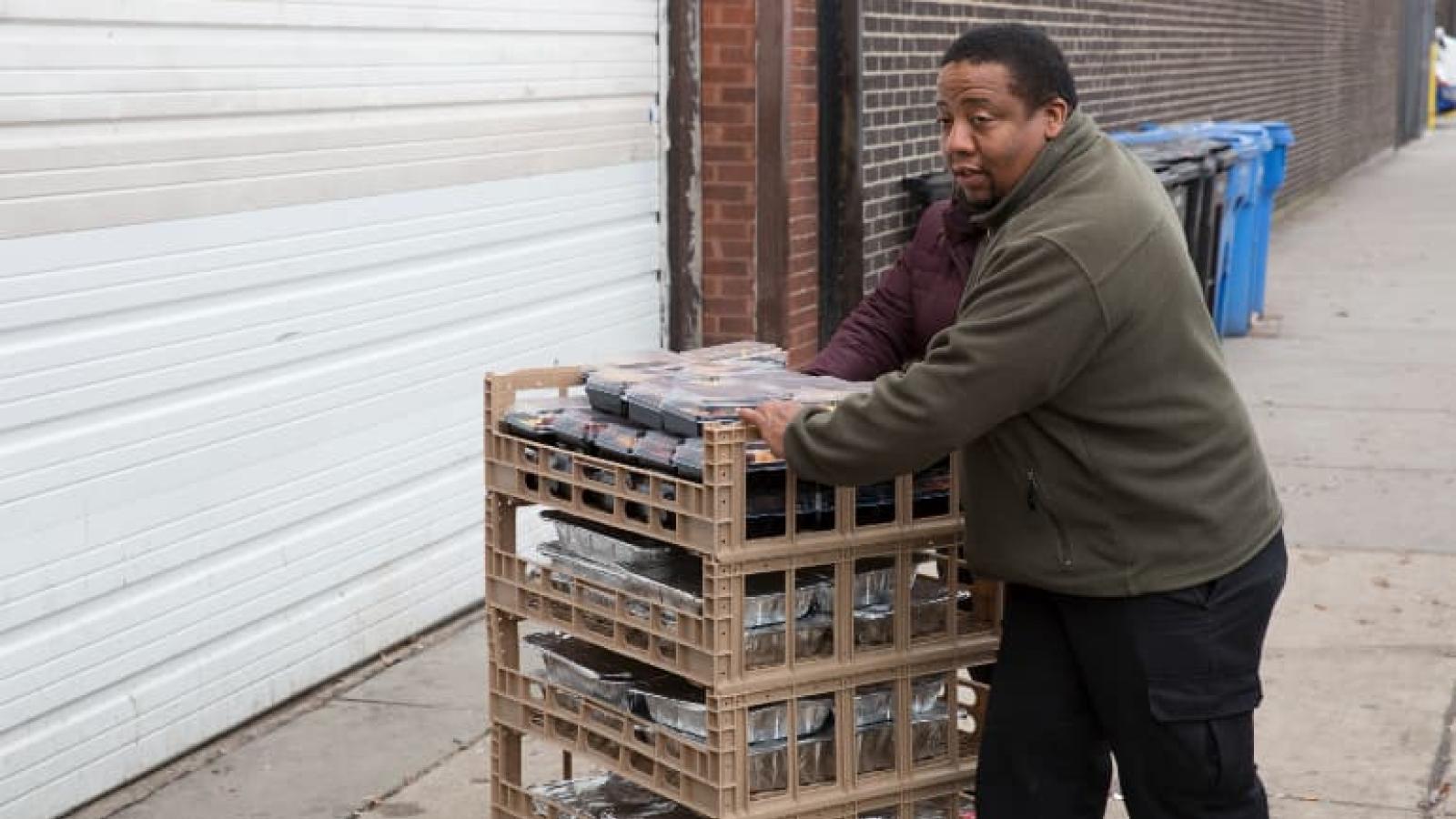 A man delivering food