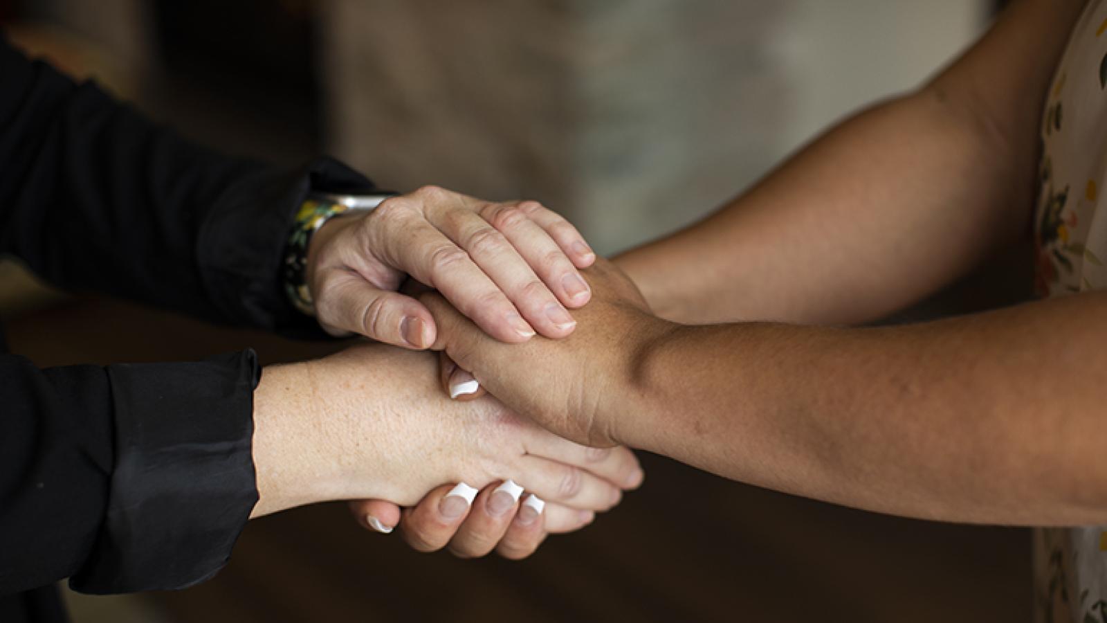 comforting hands