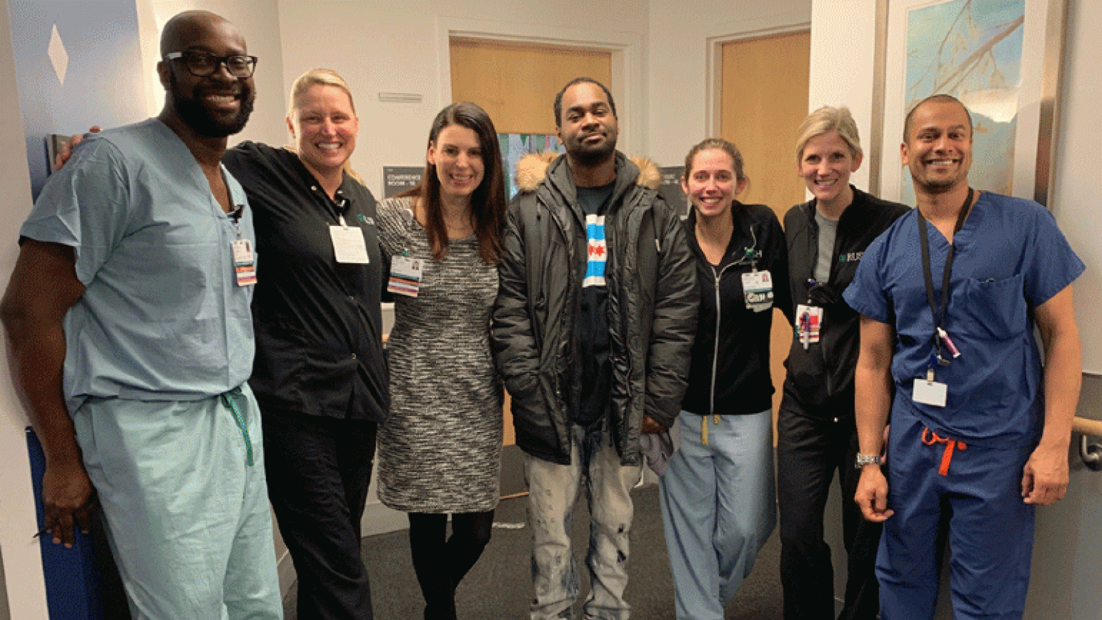 Rush Patient Jermaine Brooks and the Rush University Medical Center ECMO Team