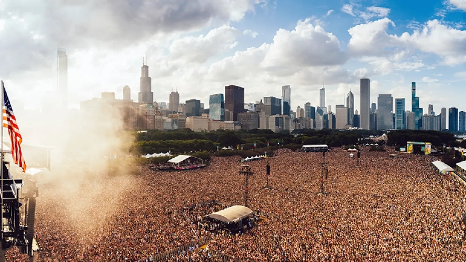 Lollapalooza crowd in Chicago in 2024