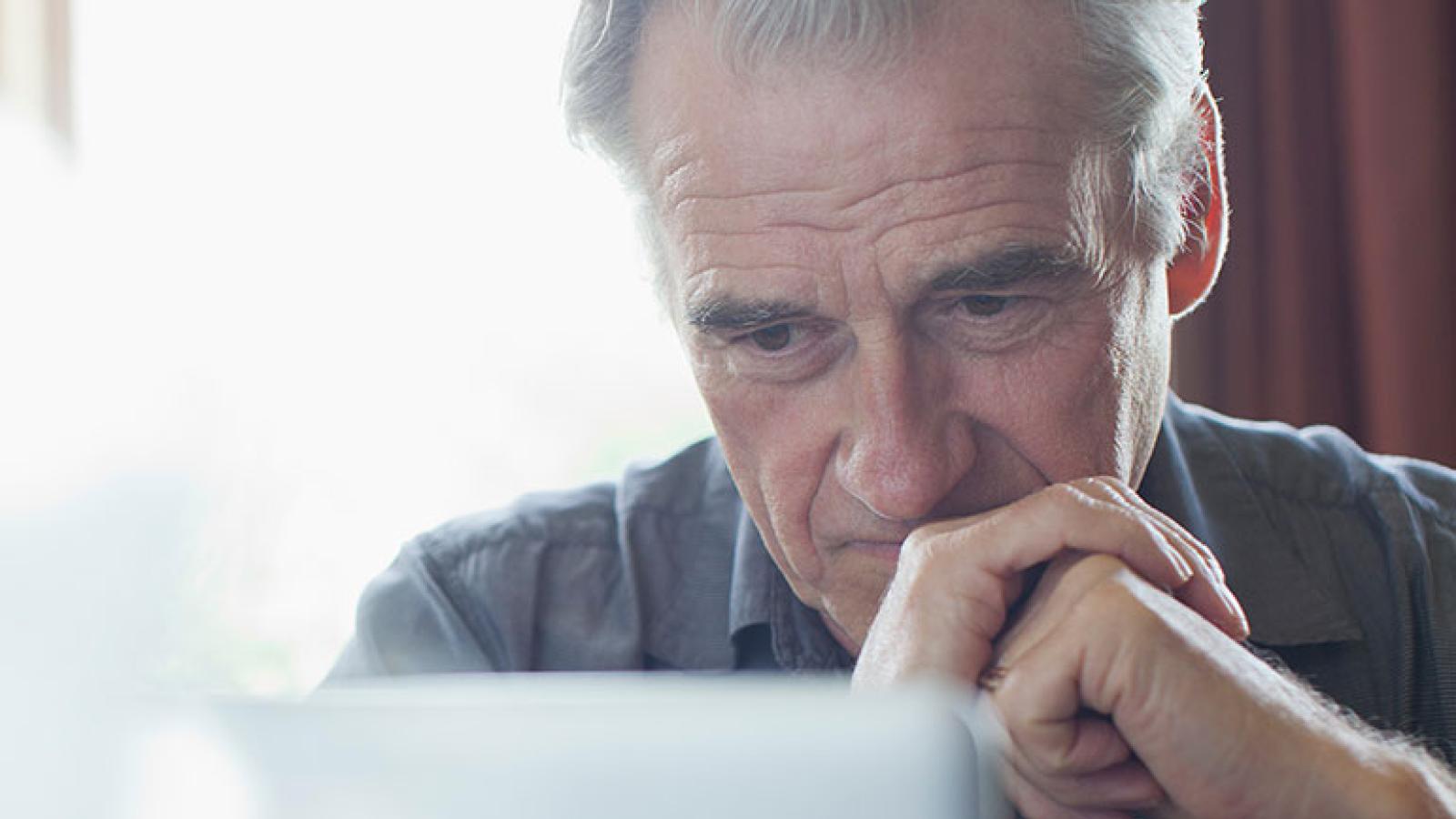 Man using computer