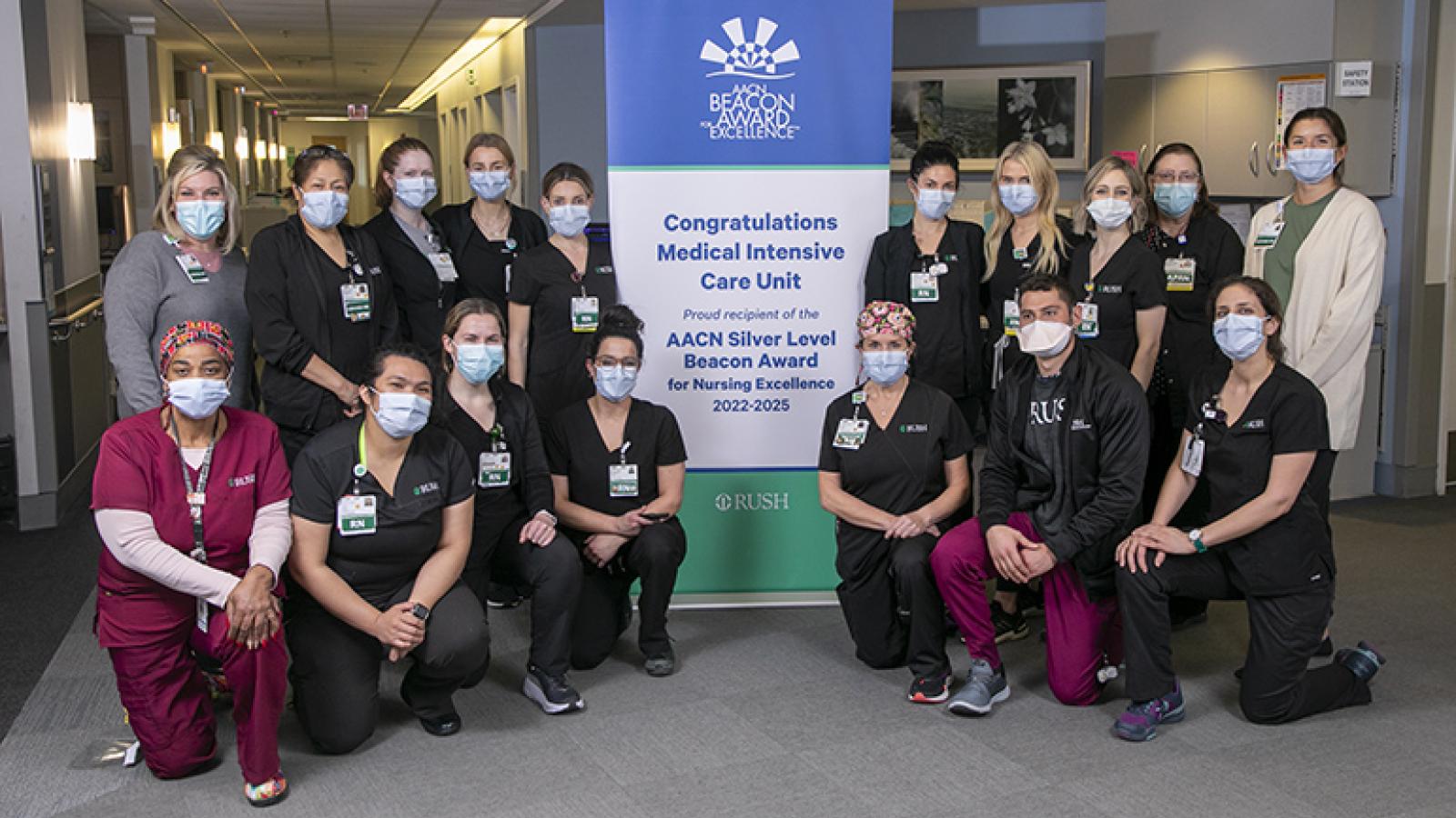 Nurses in the medical intensive care unit at Rush University Medical Center