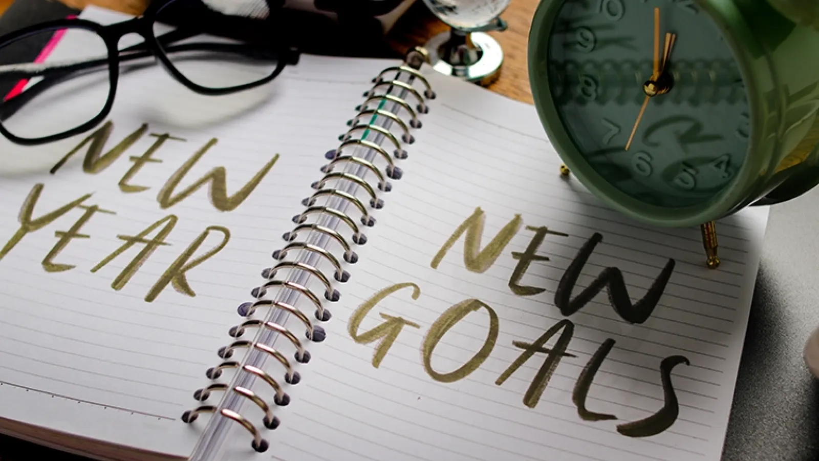 Notebook for writing down New Year's resolutions