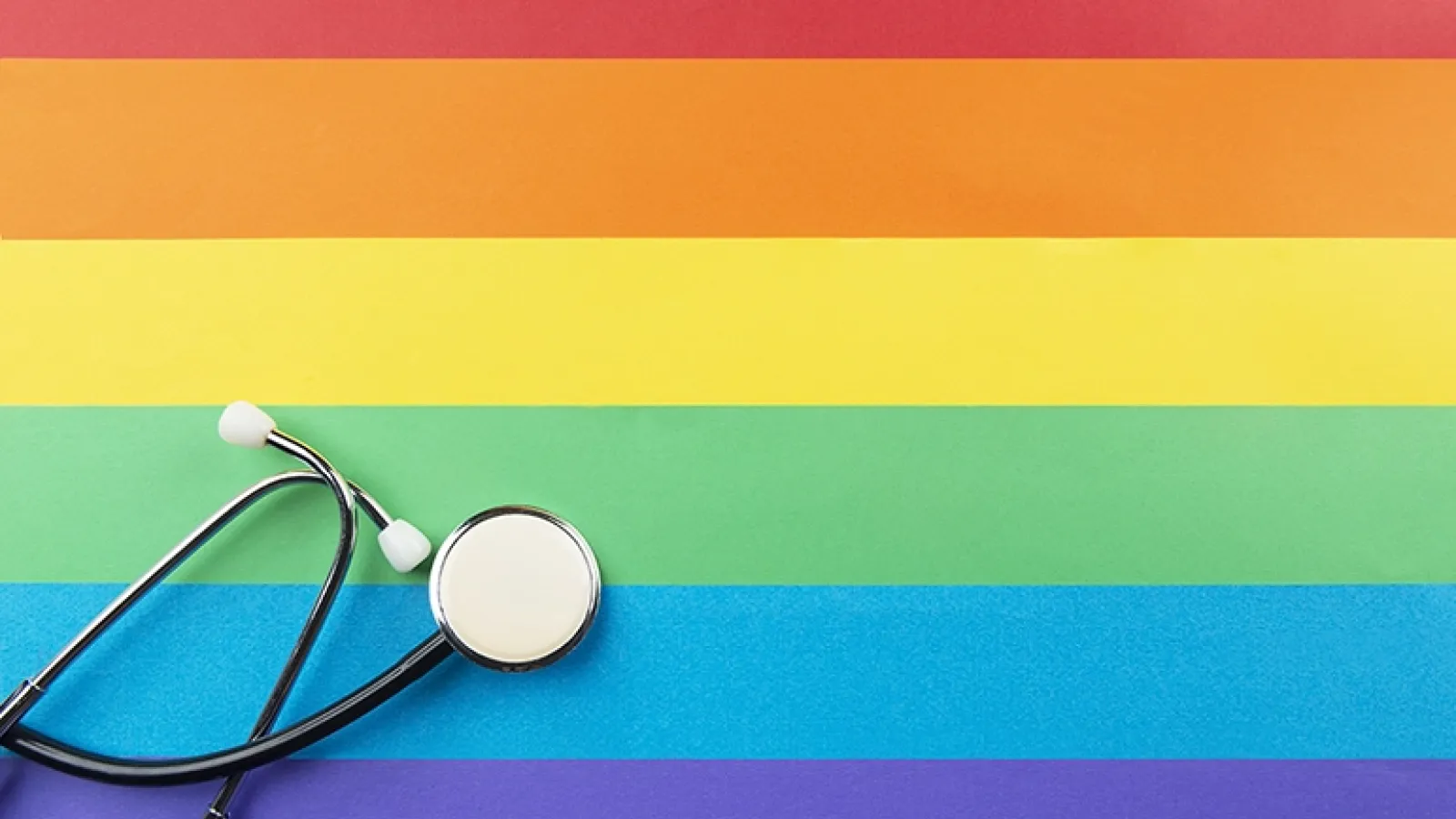 Stethoscope and pride flag