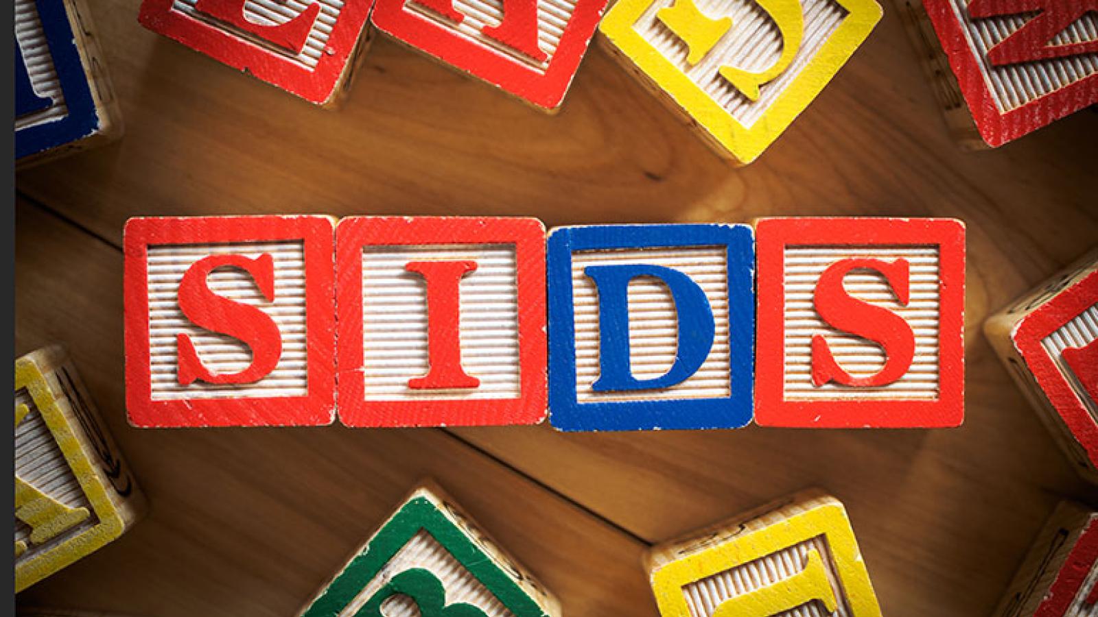 Blocks spelling out SIDS