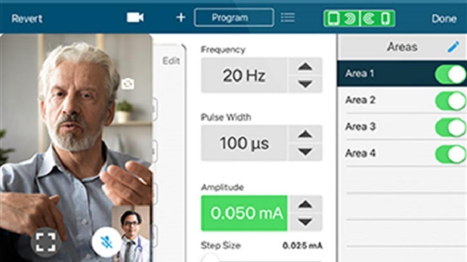 App showing telemedicine interaction