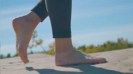 Close up of feet walking