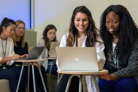 Students with laptop