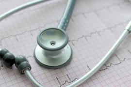 Stethoscope with ECG chart