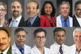 A collage of photos of doctors on Chicago magazine's Top Cardiologists list