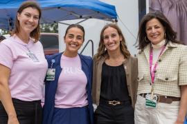 From left to right: Monica Weber, MSHM, R.T.; Ajla Comes, BSIT, R.T.; Katie Kean, RN, BSN, OCN; and Lisa Stempel, MD.