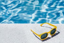 Sunglasses poolside