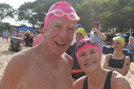 Steve Schlegel poses for a photo with a friend