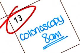 Colonoscopy appointment on calendar