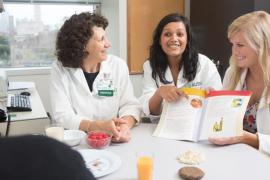Rush nutritionists with a patient