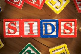 Blocks spelling out SIDS