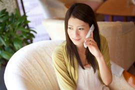 A woman on her cellphone