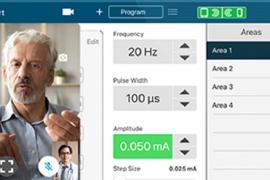 App showing telemedicine interaction