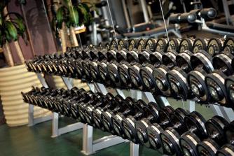 Row of barbells at Healthplex