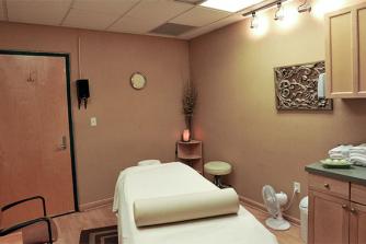 Rush Copley Healthplex massage room
