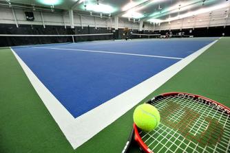 Indoor tennis court at Healthplex